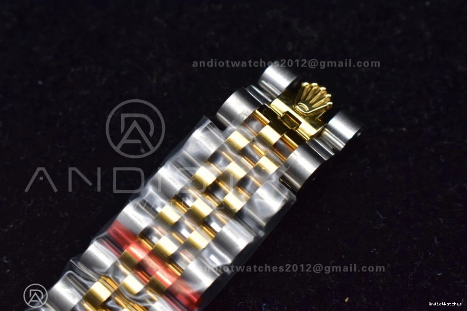 on Fluted 553 316L Comfortable WF Ladies Bracelet Markers and Syle Green DateJust Bezel 31 Steel 278289 Dial President 0512